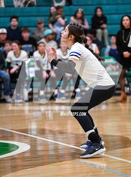 Thumbnail 2 in McMullen County vs Richards (UIL Volleyball 1A Region III Semifinal) photogallery.