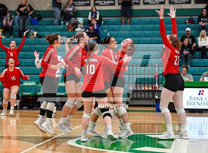 Thumbnail 2 in McMullen County vs Richards (UIL Volleyball 1A Region III Semifinal) photogallery.