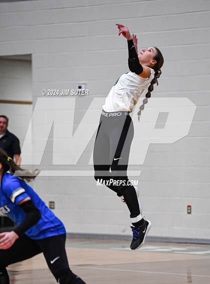Thumbnail 2 in McMullen County vs Richards (UIL Volleyball 1A Region III Semifinal) photogallery.