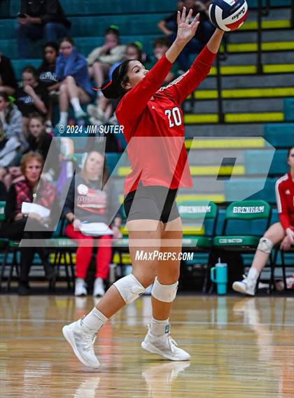 Thumbnail 3 in McMullen County vs Richards (UIL Volleyball 1A Region III Semifinal) photogallery.