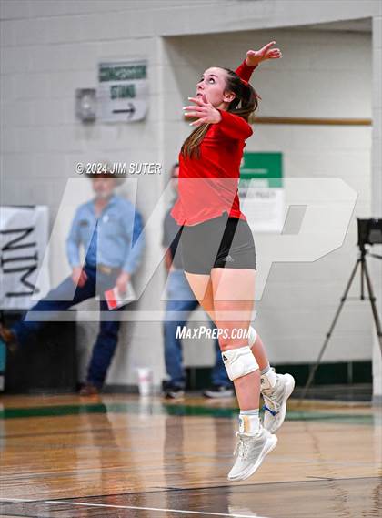 Thumbnail 1 in McMullen County vs Richards (UIL Volleyball 1A Region III Semifinal) photogallery.