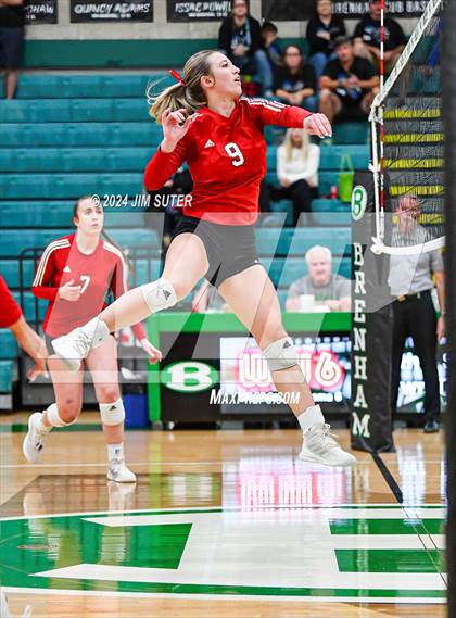 Thumbnail 3 in McMullen County vs Richards (UIL Volleyball 1A Region III Semifinal) photogallery.