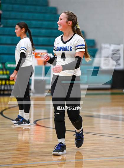 Thumbnail 2 in McMullen County vs Richards (UIL Volleyball 1A Region III Semifinal) photogallery.