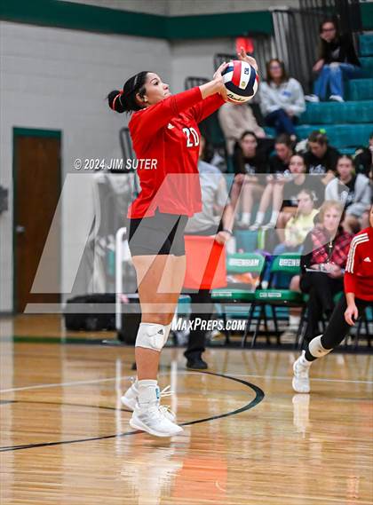 Thumbnail 1 in McMullen County vs Richards (UIL Volleyball 1A Region III Semifinal) photogallery.