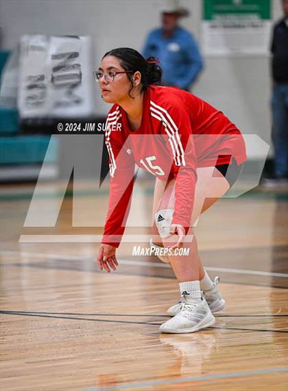 Thumbnail 3 in McMullen County vs Richards (UIL Volleyball 1A Region III Semifinal) photogallery.