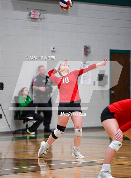 Thumbnail 1 in McMullen County vs Richards (UIL Volleyball 1A Region III Semifinal) photogallery.
