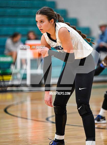 Thumbnail 3 in McMullen County vs Richards (UIL Volleyball 1A Region III Semifinal) photogallery.