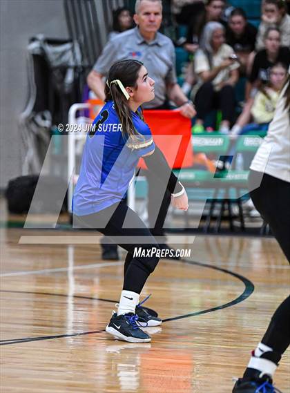 Thumbnail 2 in McMullen County vs Richards (UIL Volleyball 1A Region III Semifinal) photogallery.