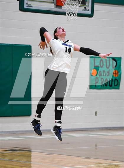 Thumbnail 3 in McMullen County vs Richards (UIL Volleyball 1A Region III Semifinal) photogallery.