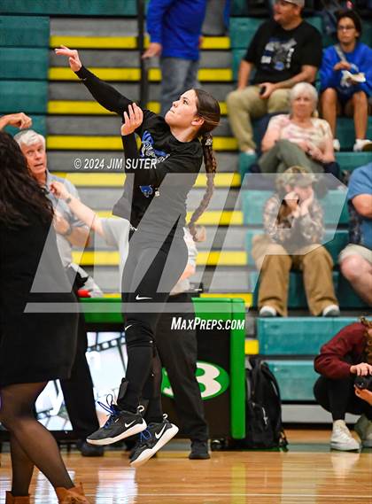 Thumbnail 3 in McMullen County vs Richards (UIL Volleyball 1A Region III Semifinal) photogallery.
