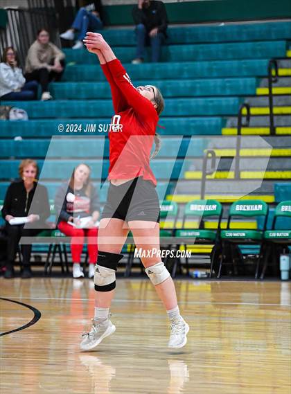 Thumbnail 3 in McMullen County vs Richards (UIL Volleyball 1A Region III Semifinal) photogallery.