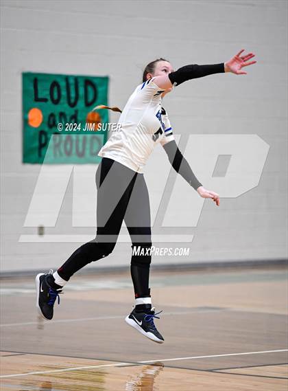 Thumbnail 1 in McMullen County vs Richards (UIL Volleyball 1A Region III Semifinal) photogallery.