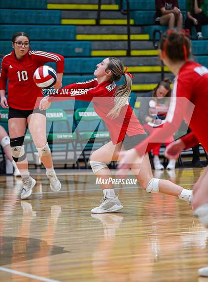Thumbnail 1 in McMullen County vs Richards (UIL Volleyball 1A Region III Semifinal) photogallery.