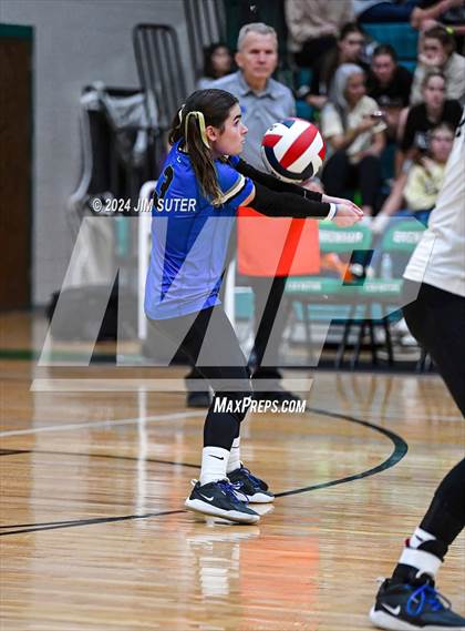 Thumbnail 3 in McMullen County vs Richards (UIL Volleyball 1A Region III Semifinal) photogallery.