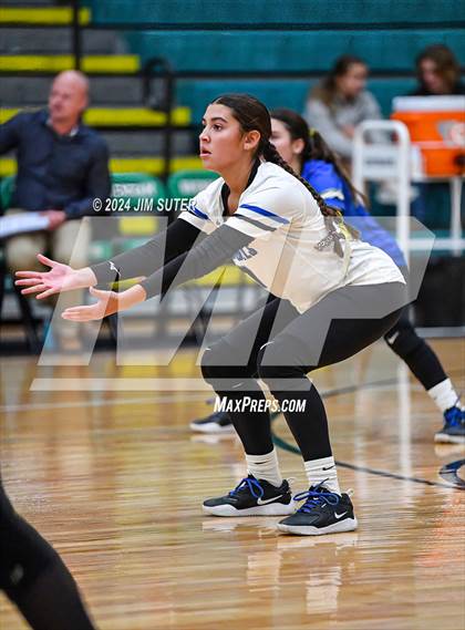 Thumbnail 1 in McMullen County vs Richards (UIL Volleyball 1A Region III Semifinal) photogallery.