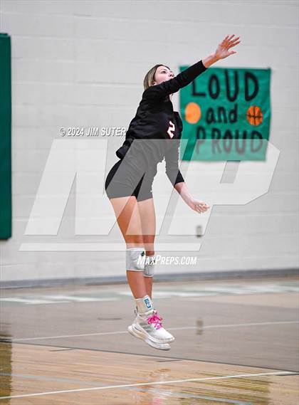 Thumbnail 1 in McMullen County vs Richards (UIL Volleyball 1A Region III Semifinal) photogallery.