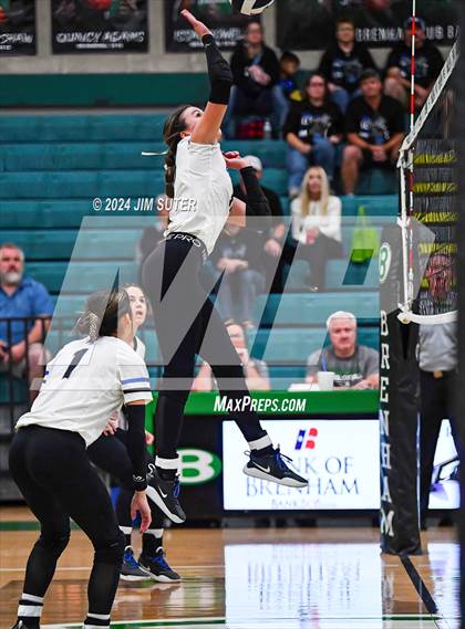 Thumbnail 1 in McMullen County vs Richards (UIL Volleyball 1A Region III Semifinal) photogallery.