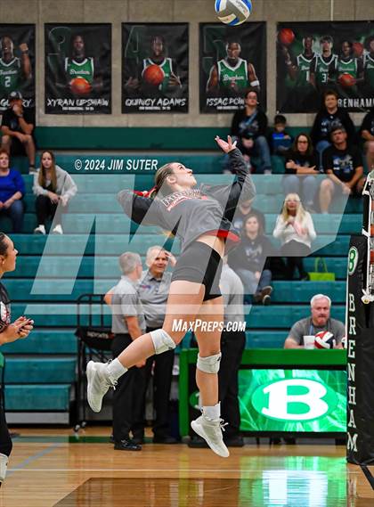 Thumbnail 1 in McMullen County vs Richards (UIL Volleyball 1A Region III Semifinal) photogallery.