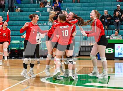 Thumbnail 3 in McMullen County vs Richards (UIL Volleyball 1A Region III Semifinal) photogallery.
