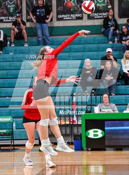 Thumbnail 1 in McMullen County vs Richards (UIL Volleyball 1A Region III Semifinal) photogallery.
