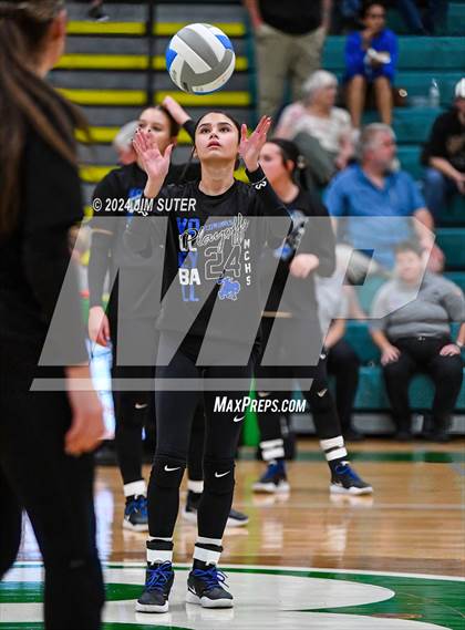 Thumbnail 1 in McMullen County vs Richards (UIL Volleyball 1A Region III Semifinal) photogallery.