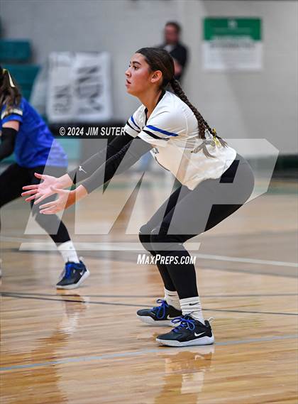 Thumbnail 2 in McMullen County vs Richards (UIL Volleyball 1A Region III Semifinal) photogallery.