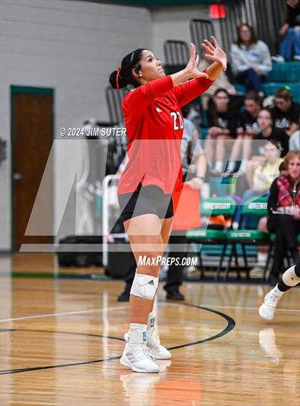 Thumbnail 3 in McMullen County vs Richards (UIL Volleyball 1A Region III Semifinal) photogallery.