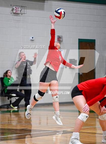 Thumbnail 3 in McMullen County vs Richards (UIL Volleyball 1A Region III Semifinal) photogallery.