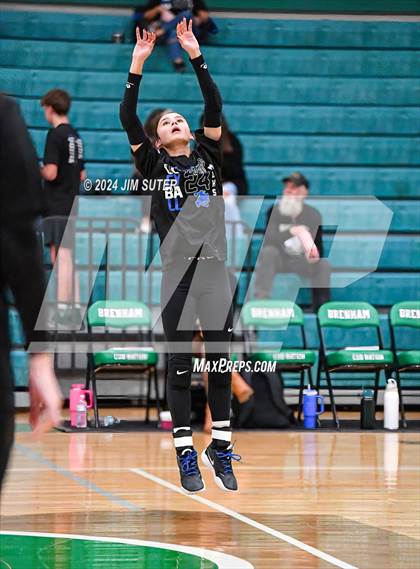 Thumbnail 3 in McMullen County vs Richards (UIL Volleyball 1A Region III Semifinal) photogallery.