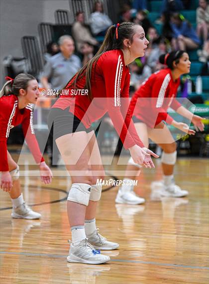 Thumbnail 3 in McMullen County vs Richards (UIL Volleyball 1A Region III Semifinal) photogallery.