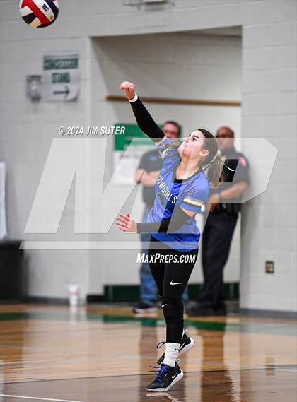 Thumbnail 2 in McMullen County vs Richards (UIL Volleyball 1A Region III Semifinal) photogallery.