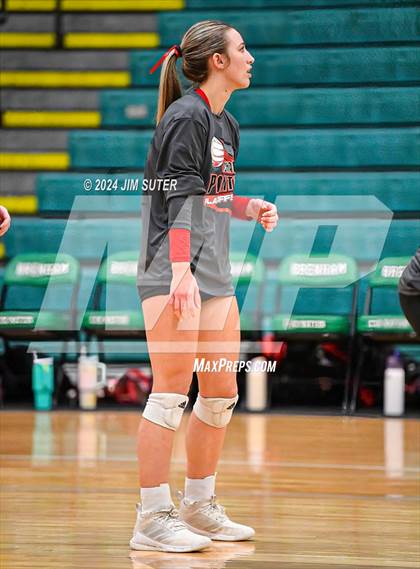 Thumbnail 3 in McMullen County vs Richards (UIL Volleyball 1A Region III Semifinal) photogallery.