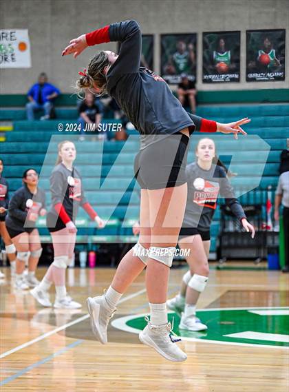Thumbnail 1 in McMullen County vs Richards (UIL Volleyball 1A Region III Semifinal) photogallery.