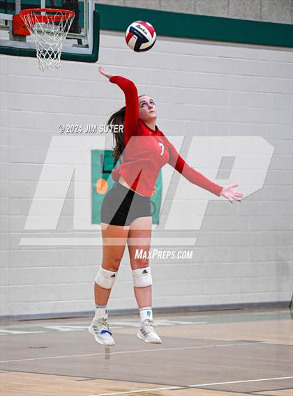 Thumbnail 2 in McMullen County vs Richards (UIL Volleyball 1A Region III Semifinal) photogallery.