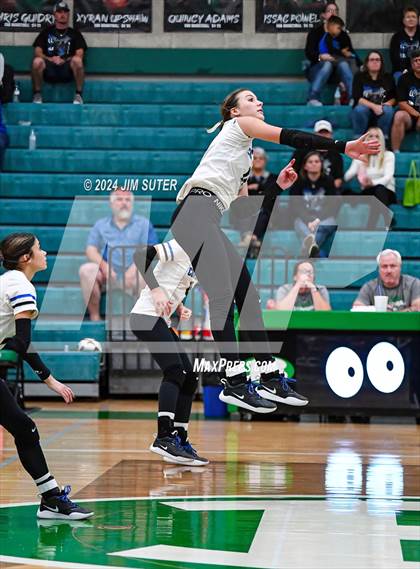 Thumbnail 1 in McMullen County vs Richards (UIL Volleyball 1A Region III Semifinal) photogallery.