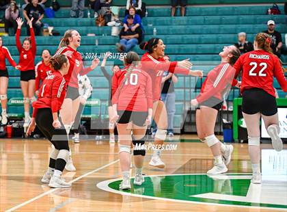 Thumbnail 1 in McMullen County vs Richards (UIL Volleyball 1A Region III Semifinal) photogallery.
