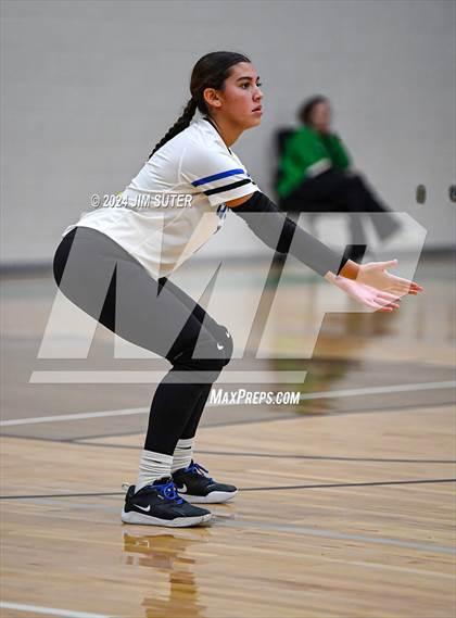 Thumbnail 2 in McMullen County vs Richards (UIL Volleyball 1A Region III Semifinal) photogallery.