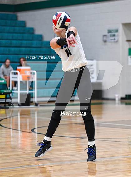 Thumbnail 2 in McMullen County vs Richards (UIL Volleyball 1A Region III Semifinal) photogallery.