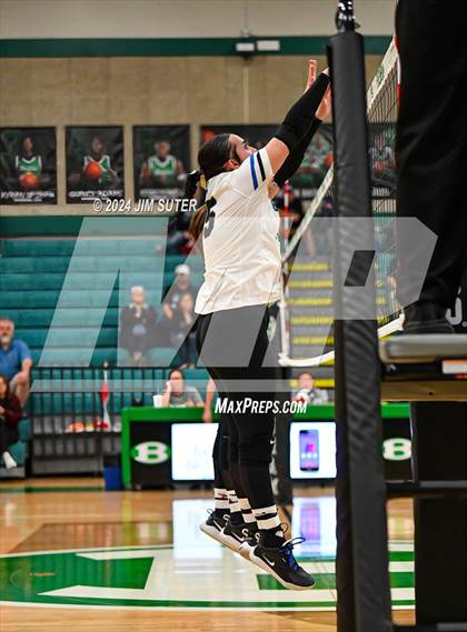 Thumbnail 2 in McMullen County vs Richards (UIL Volleyball 1A Region III Semifinal) photogallery.