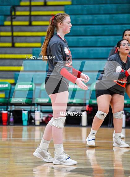 Thumbnail 1 in McMullen County vs Richards (UIL Volleyball 1A Region III Semifinal) photogallery.