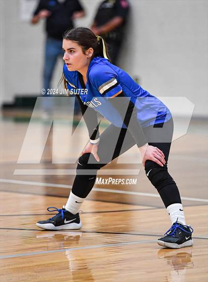 Thumbnail 2 in McMullen County vs Richards (UIL Volleyball 1A Region III Semifinal) photogallery.