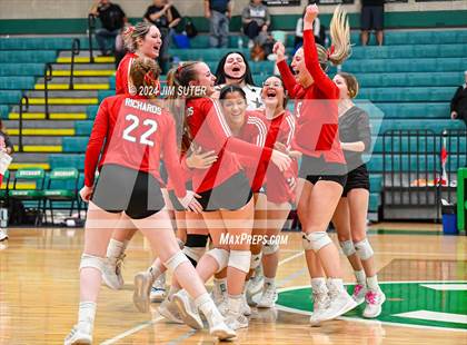Thumbnail 2 in McMullen County vs Richards (UIL Volleyball 1A Region III Semifinal) photogallery.