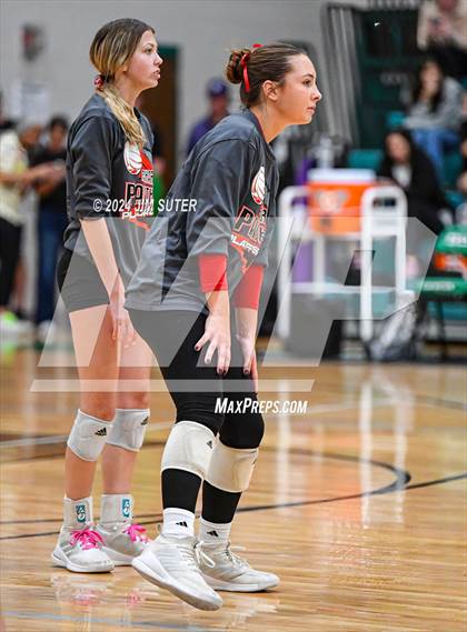 Thumbnail 2 in McMullen County vs Richards (UIL Volleyball 1A Region III Semifinal) photogallery.