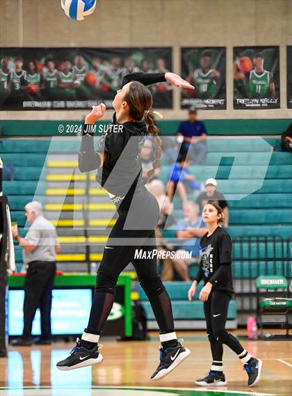 Thumbnail 2 in McMullen County vs Richards (UIL Volleyball 1A Region III Semifinal) photogallery.