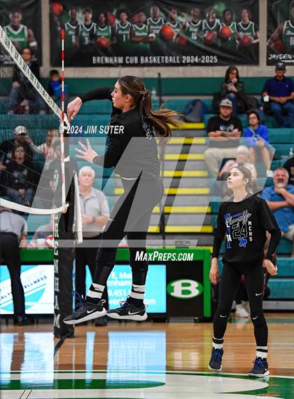Thumbnail 3 in McMullen County vs Richards (UIL Volleyball 1A Region III Semifinal) photogallery.