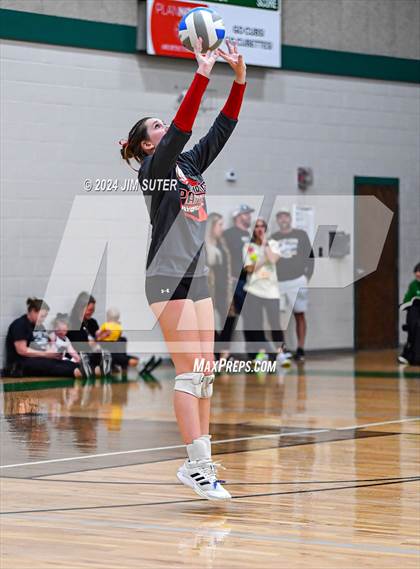 Thumbnail 1 in McMullen County vs Richards (UIL Volleyball 1A Region III Semifinal) photogallery.
