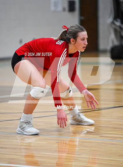 Thumbnail 1 in McMullen County vs Richards (UIL Volleyball 1A Region III Semifinal) photogallery.