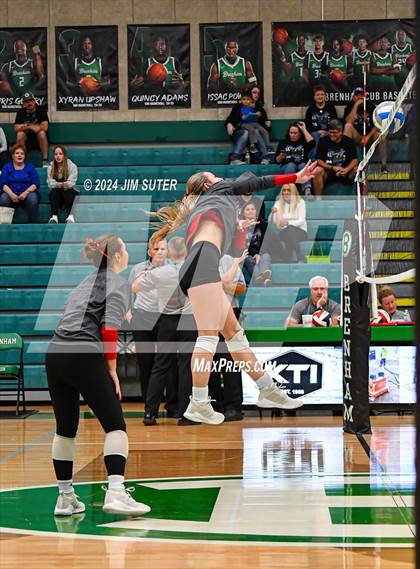 Thumbnail 3 in McMullen County vs Richards (UIL Volleyball 1A Region III Semifinal) photogallery.