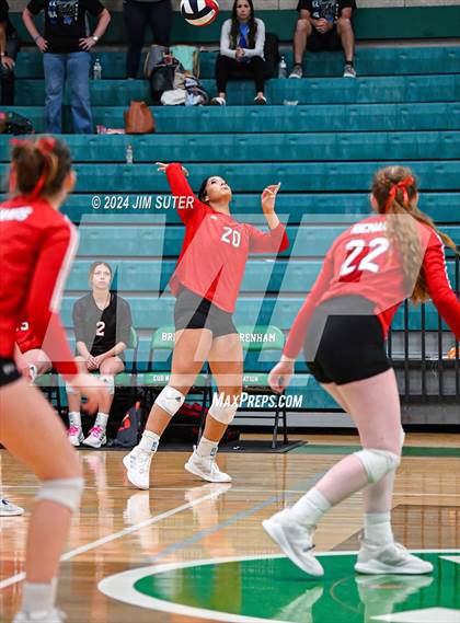 Thumbnail 2 in McMullen County vs Richards (UIL Volleyball 1A Region III Semifinal) photogallery.