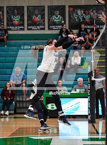 Thumbnail 1 in McMullen County vs Richards (UIL Volleyball 1A Region III Semifinal) photogallery.